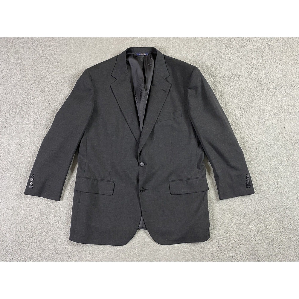 Brooks Brothers Suit Jacket 45 R Gray Wool Luxury Designer Brooksease Sport USA